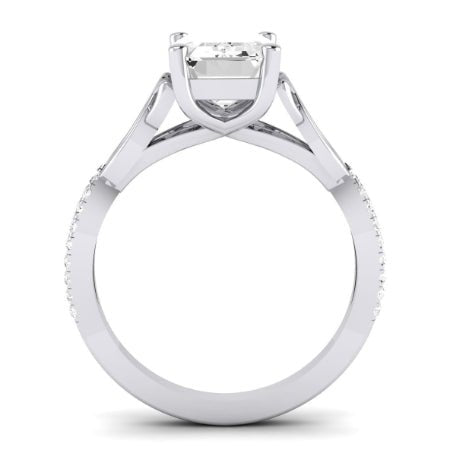 Pavonia Emerald Moissanite Bridal Set whitegold