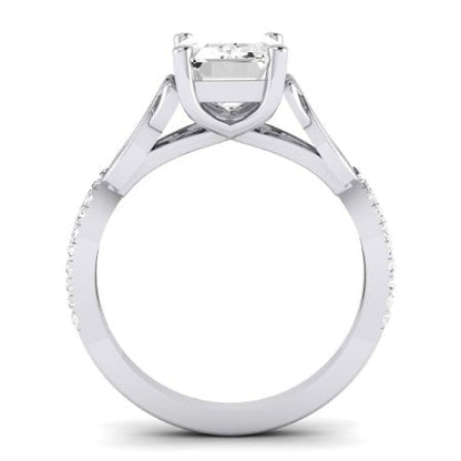 Pavonia Emerald Moissanite Bridal Set whitegold