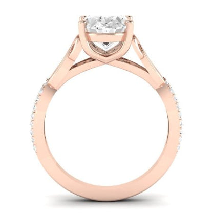 Pavonia Oval Diamond Bridal Set (Lab Grown Igi Cert) rosegold