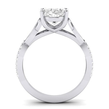 Pavonia Oval Moissanite Bridal Set whitegold