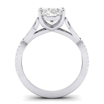 Pavonia Oval Moissanite Bridal Set whitegold