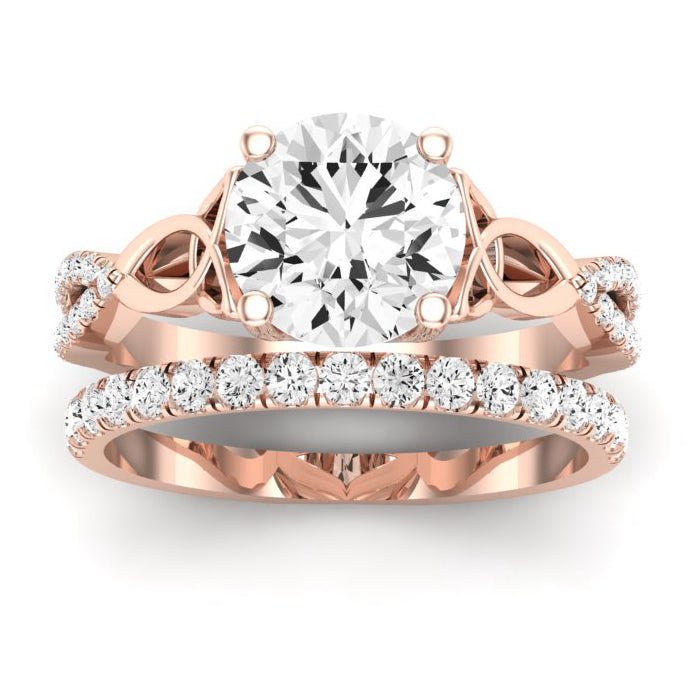 Pavonia - Round Moissanite Bridal Set