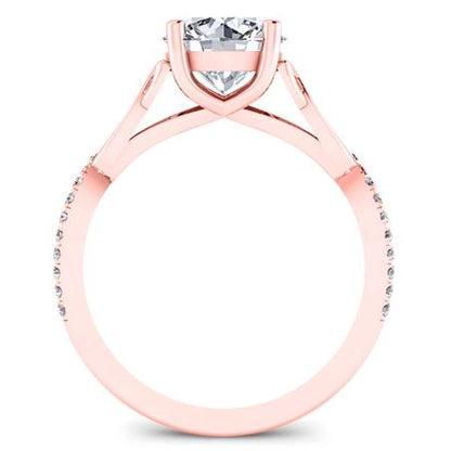 Pavonia Round Moissanite Bridal Set rosegold