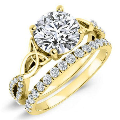 Pavonia Round Moissanite Bridal Set yellowgold