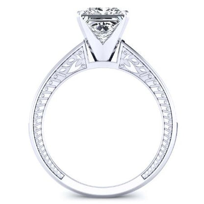 Peony Princess Moissanite Bridal Set whitegold
