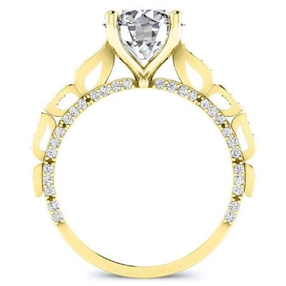 Peregrine Round Moissanite Bridal Set yellowgold