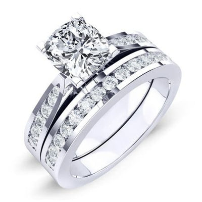 Petunia Diamond Matching Band Only (engagement Ring Not Included) For Ring With Cushion Center whitegold
