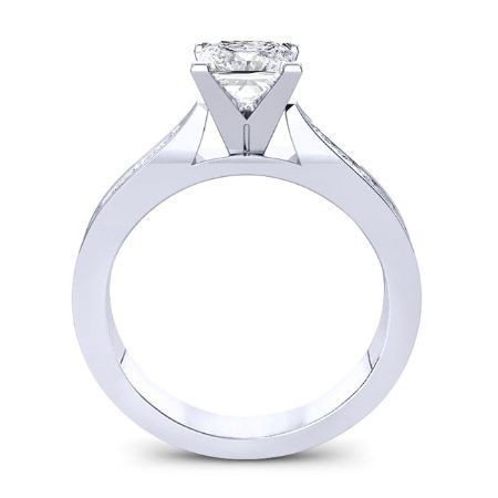 Petunia Princess Moissanite Bridal Set whitegold