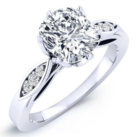 Pieris Cushion Moissanite Bridal Set whitegold