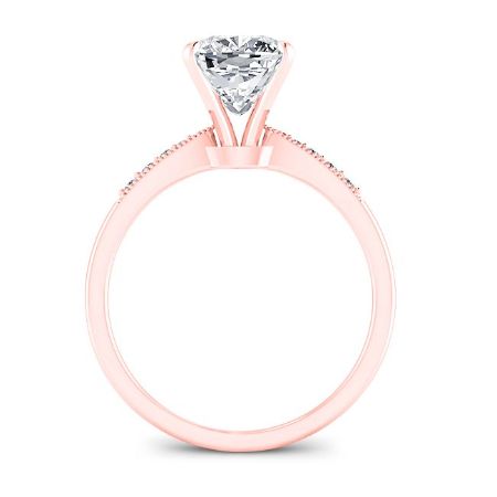 Poppy Cushion Moissanite Bridal Set rosegold