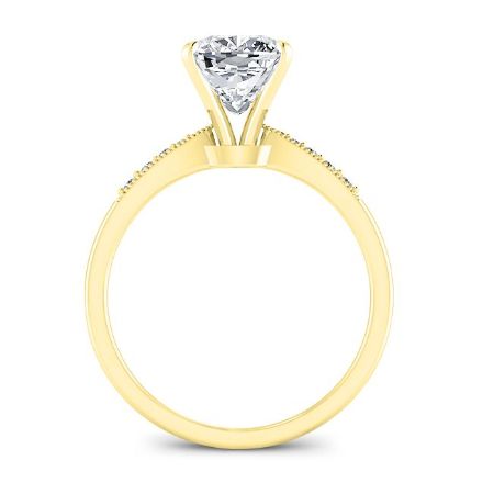 Poppy Cushion Moissanite Bridal Set yellowgold