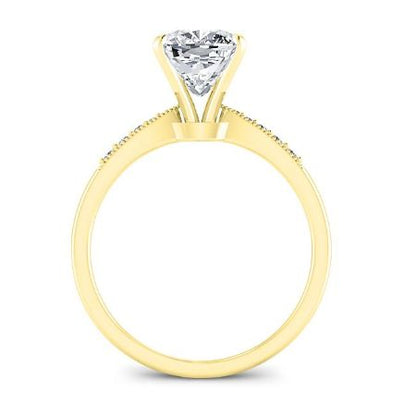 Poppy Cushion Moissanite Bridal Set yellowgold