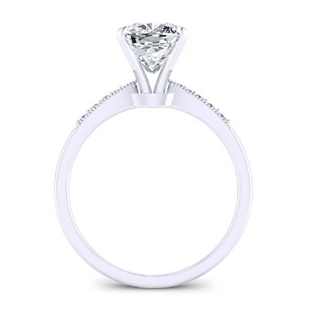 Poppy Cushion Moissanite Bridal Set whitegold