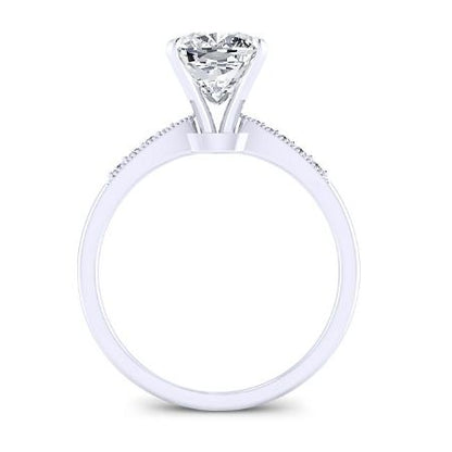 Poppy Cushion Moissanite Bridal Set whitegold