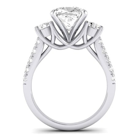 Primrose Diamond Matching Band Only ( Engagement Ring Not Included) For Ring With Cushion Center whitegold