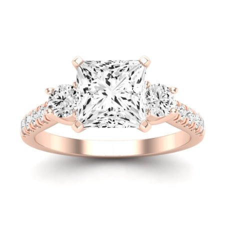 Primrose Diamond Matching Band Only ( Engagement Ring Not Included) For Ring With Princess Center rosegold