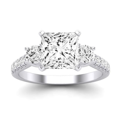 Primrose Diamond Matching Band Only ( Engagement Ring Not Included) For Ring With Princess Center whitegold