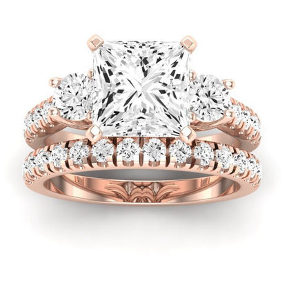 Primrose Diamond Matching Band Only ( Engagement Ring Not Included) For Ring With Princess Center rosegold
