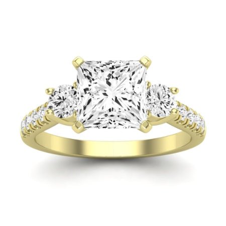 Primrose Diamond Matching Band Only ( Engagement Ring Not Included) For Ring With Princess Center yellowgold