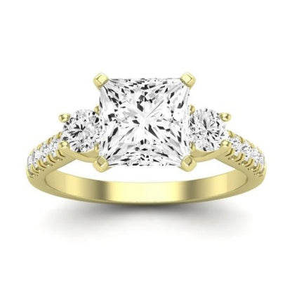 Primrose Diamond Matching Band Only ( Engagement Ring Not Included) For Ring With Princess Center yellowgold