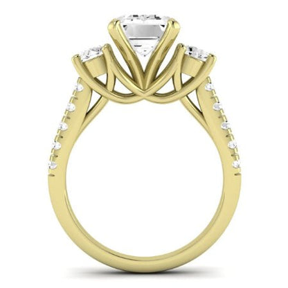 Primrose Emerald Moissanite Bridal Set yellowgold
