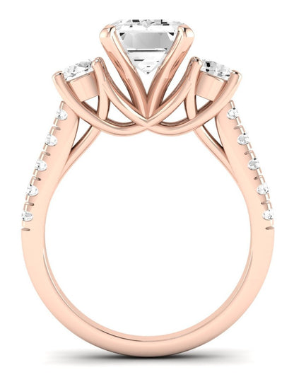 Primrose Emerald Diamond Engagement Ring (Lab Grown Igi Cert) rosegold
