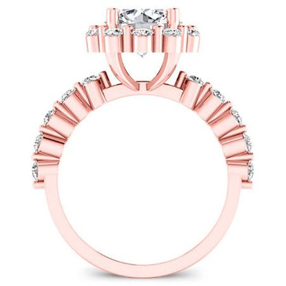 Privet Princess Moissanite Bridal Set rosegold