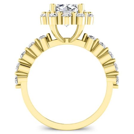 Privet Princess Moissanite Bridal Set yellowgold
