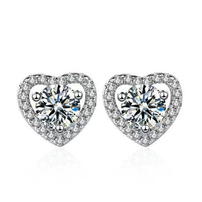 Rae Moissanite Earrings whitegold