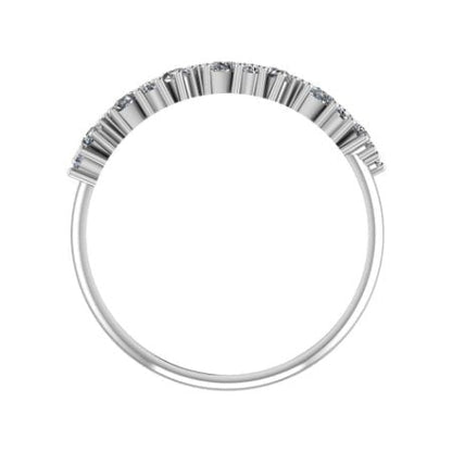 Rhodes Trendy Moissanite Wedding Ring whitegold