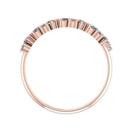 Rhodes Trendy Moissanite Wedding Ring rosegold