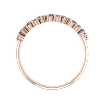Rhodes Trendy Moissanite Wedding Ring rosegold
