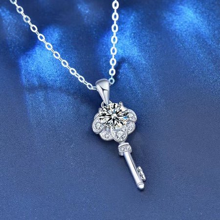 Riley Moissanite Necklace whitegold