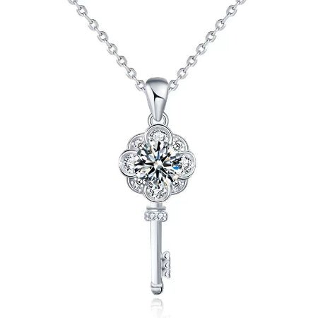 Riley Moissanite Necklace whitegold