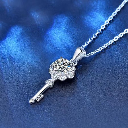 Riley Moissanite Necklace whitegold