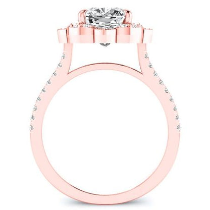 Rockrose Cushion Diamond Engagement Ring (Lab Grown Igi Cert) rosegold