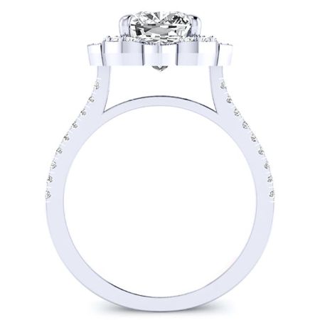 Rockrose Diamond Matching Band Only (engagement Ring Not Included) For Ring With Princess Center whitegold