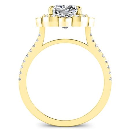 Rockrose Round Moissanite Bridal Set yellowgold