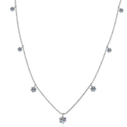 Romina Moissanite Necklace whitegold
