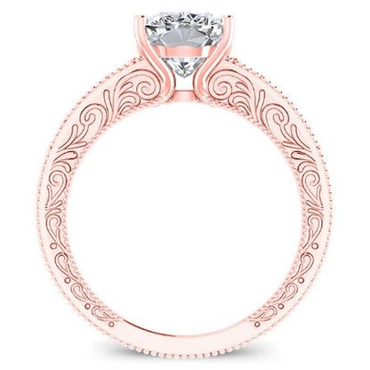 Romy Cushion Moissanite Bridal Set rosegold