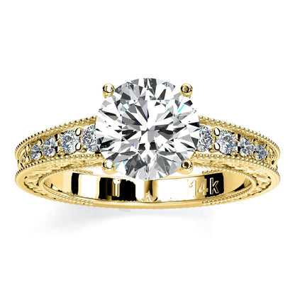 Romy Round Diamond Engagement Ring (Lab Grown Igi Cert) yellowgold