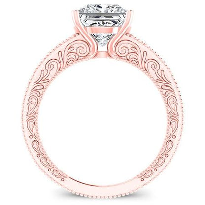Romy Princess Moissanite Bridal Set rosegold