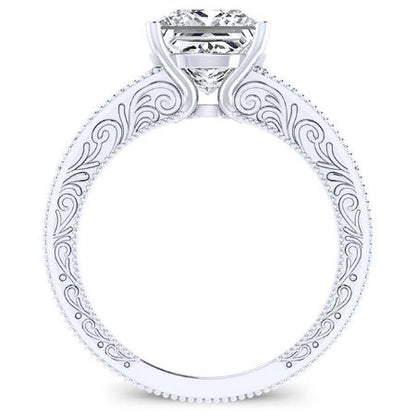 Romy Princess Moissanite Engagement Ring whitegold