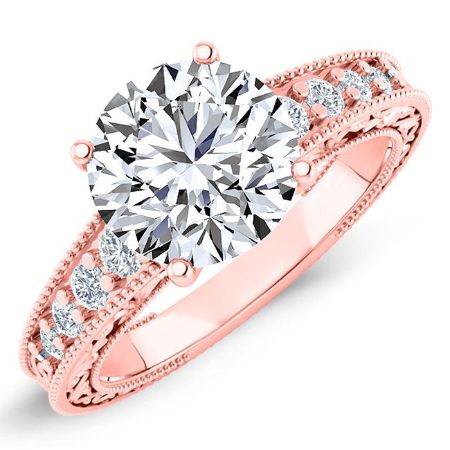 Romy Round Moissanite Bridal Set rosegold