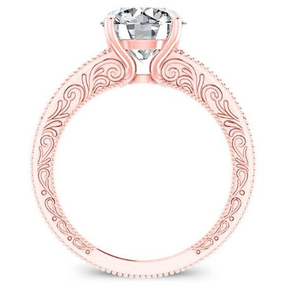 Romy Round Moissanite Bridal Set rosegold