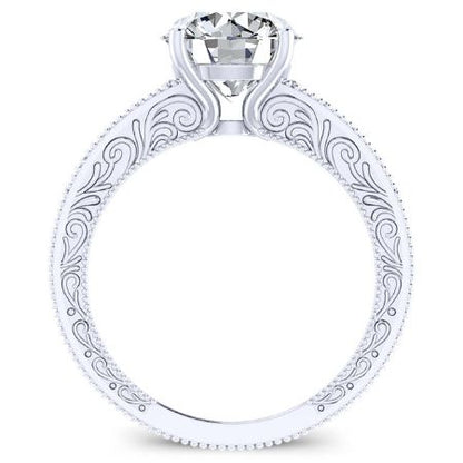 Romy Round Moissanite Bridal Set whitegold