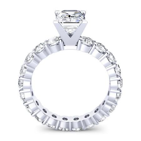 Rose Emerald Moissanite Bridal Set whitegold