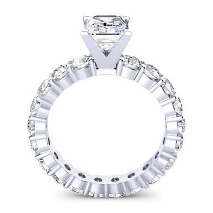 Rose Emerald Moissanite Bridal Set whitegold