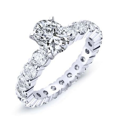 Rose Oval Moissanite Bridal Set whitegold