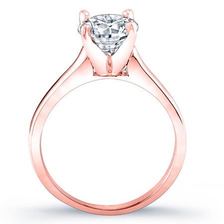Rosemary Round Moissanite Bridal Set rosegold